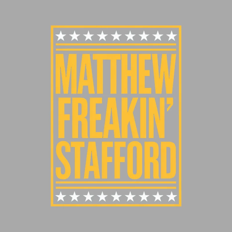 Matthew Stafford: NFL Quarterback Typography Female Pullover Hoodie