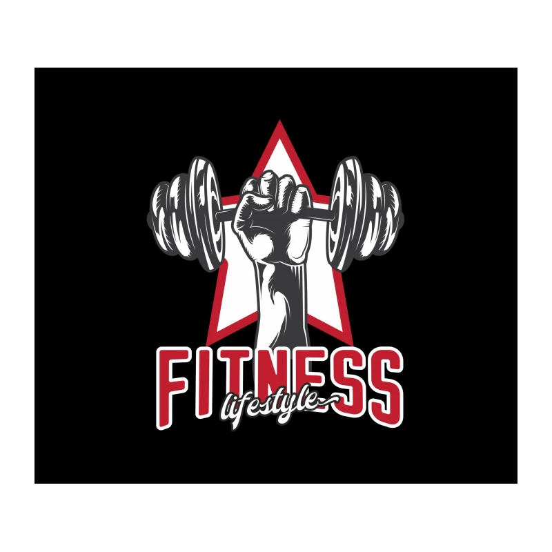 Fitness Lifestyle: Strength and Weightlifting Logo Design Tapestry