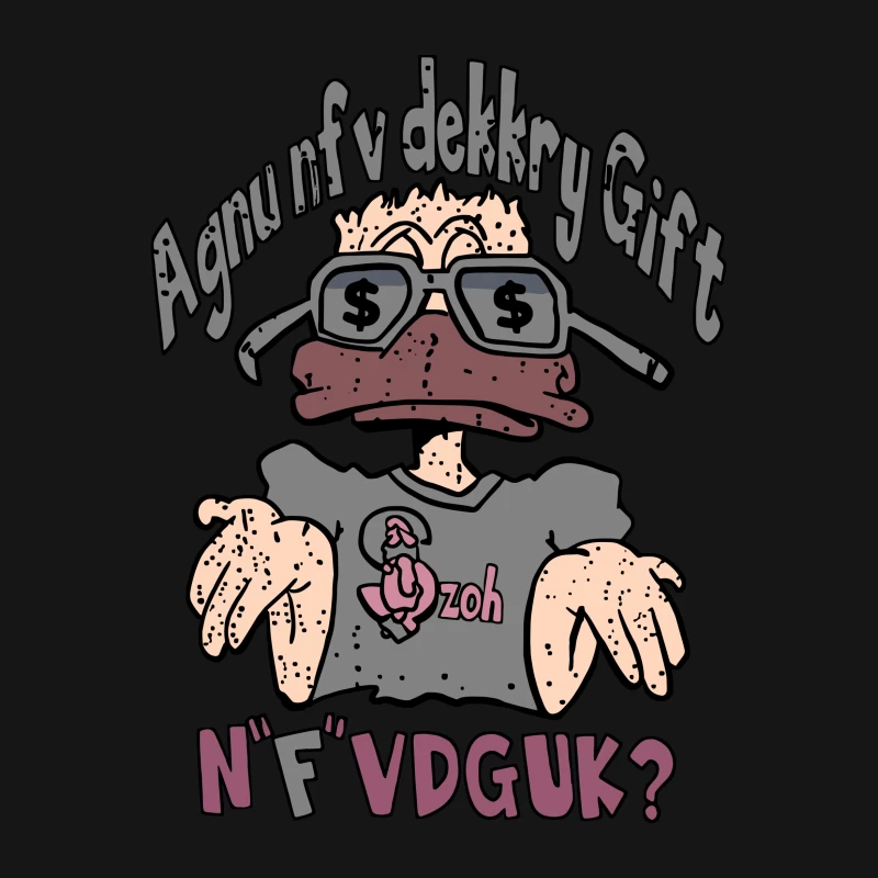 Surreale Karikatur mit Brille Damen T-Shirt