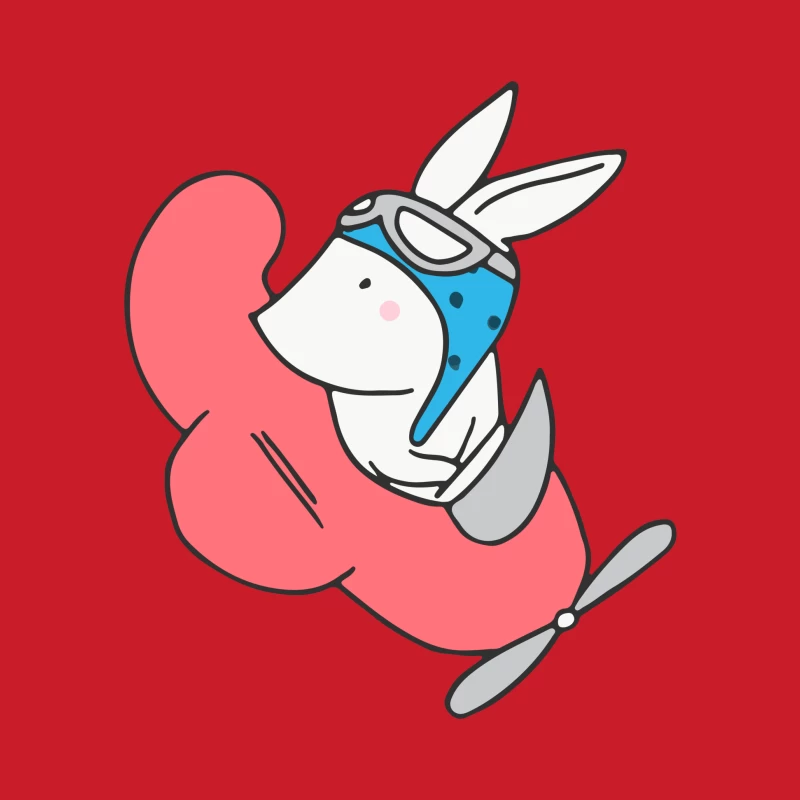 Lapin volant en avion jouet Femme Sweat à capuche