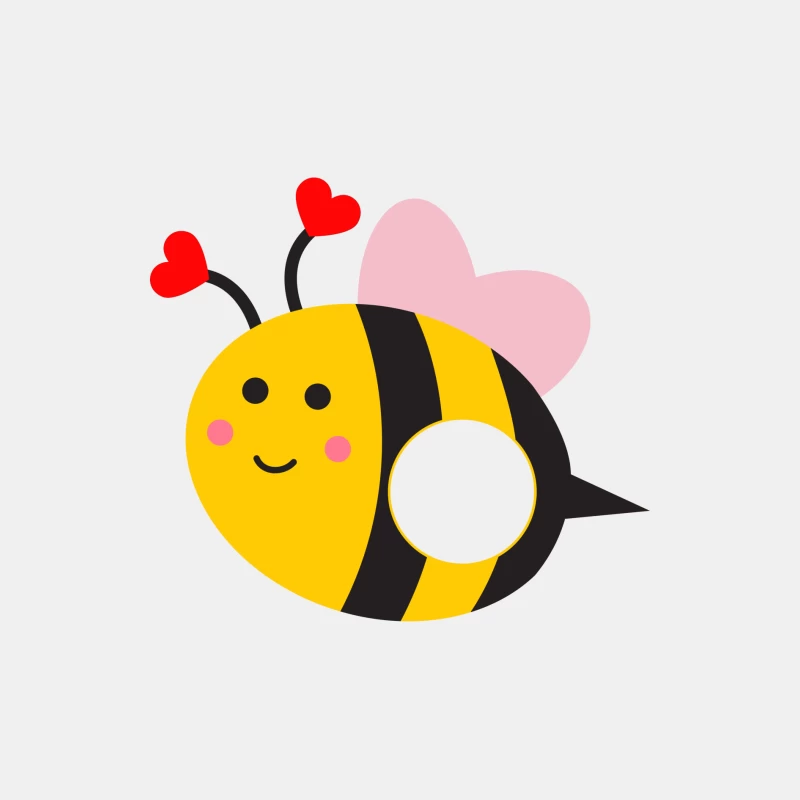 Abeille mignonne avec cœurs et ailes Homme Débardeur