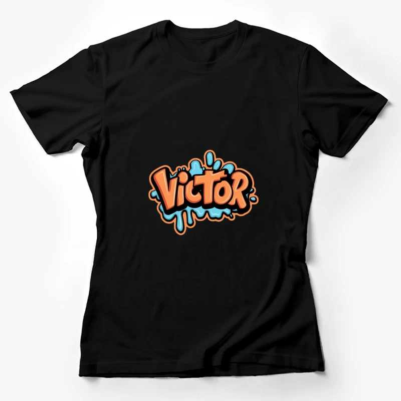 Graffiti-Stil mit nassem Effekt Damen T-Shirt