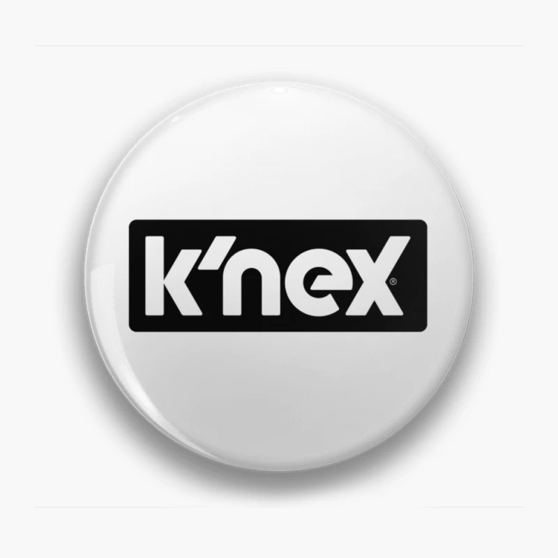 K'NEX Construction Toys Brand Logo in Black and White Pin