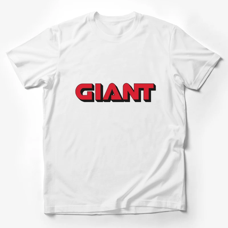 Giant Red and Black Brand Logo Typography Male T-Shirt