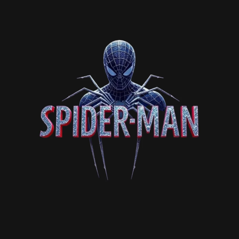 Spider-Man Black Suit Logo with Classic Text Design Pin