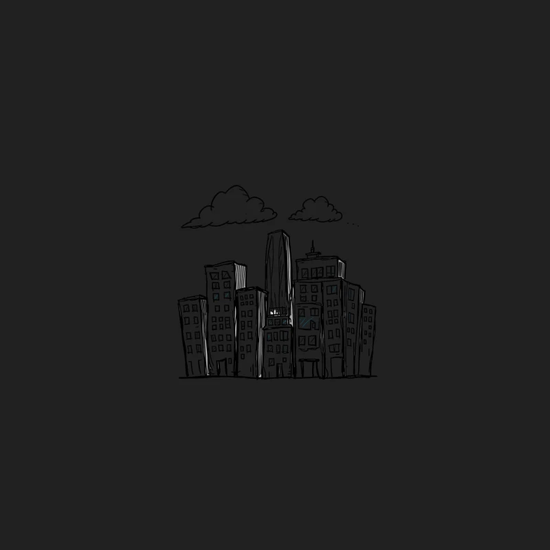 Cityscape at Night Bucket Hat