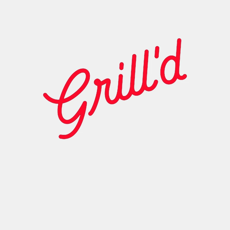 Red Script Logo of Grill'd Restaurant Chain Male Tank Top