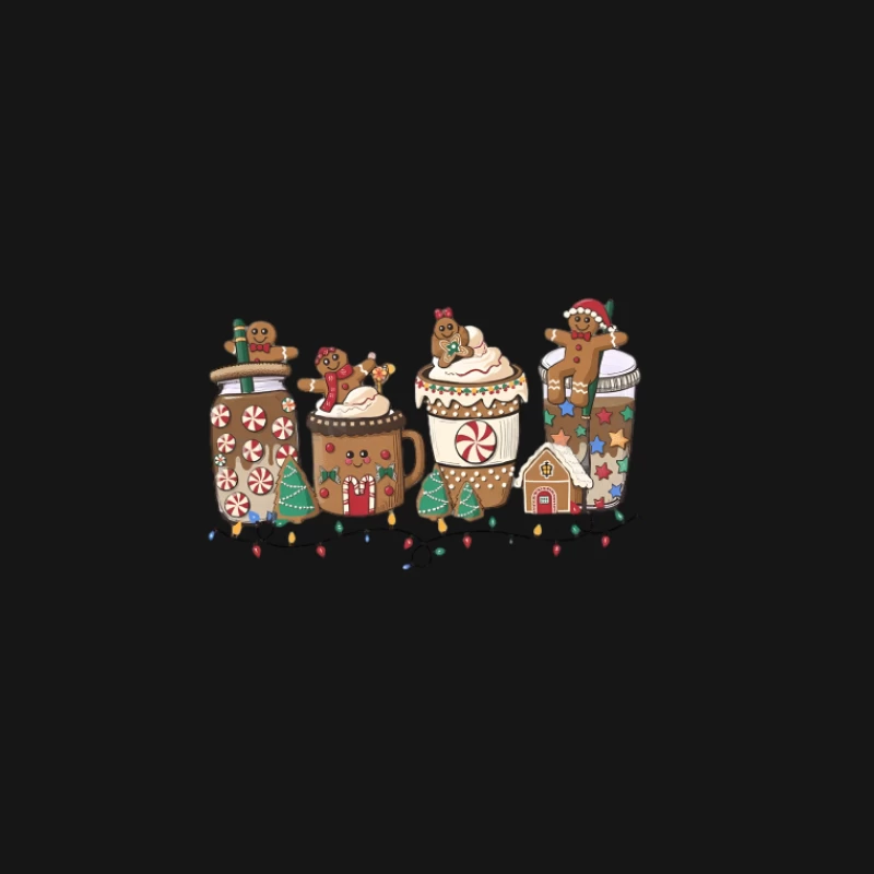 Boissons de Noël et Bonhommes en Pain d'Épice Femme T-Shirt