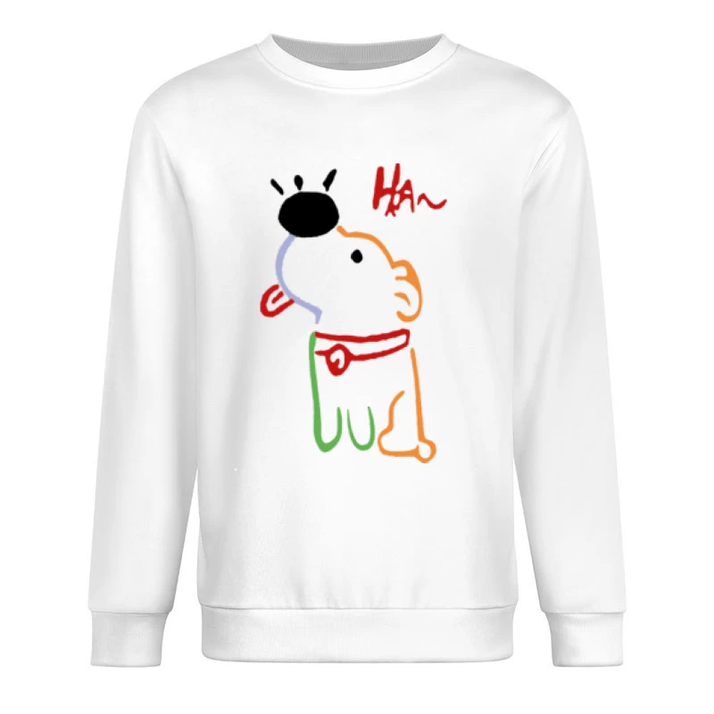 Lustiger Hund mit rotem Halstuch Herren Pullover Sweatshirt