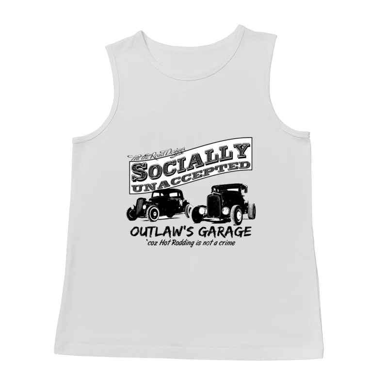 Socially Unaccepted Hot Rod Garage Vintage Design Male Tank Top