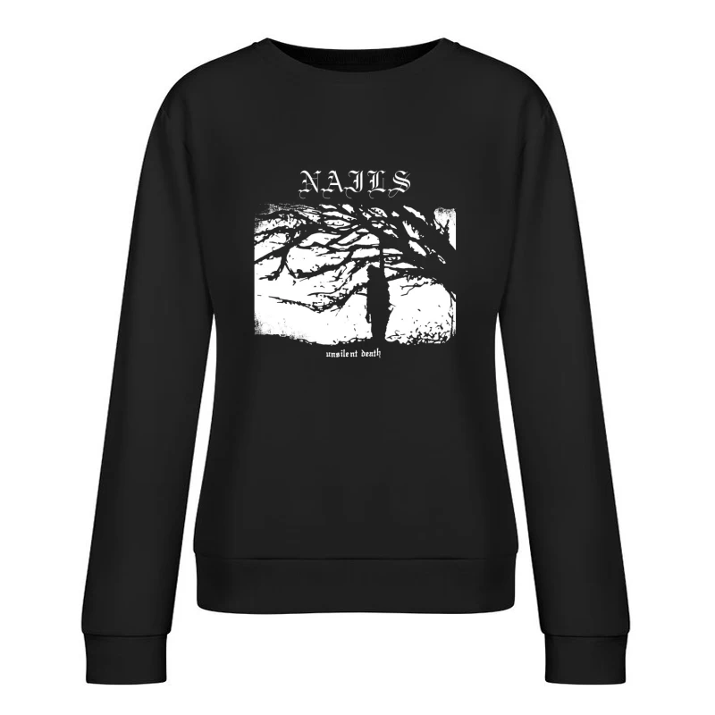 Nails Unsilent Death Female Pullover Sweatshirt