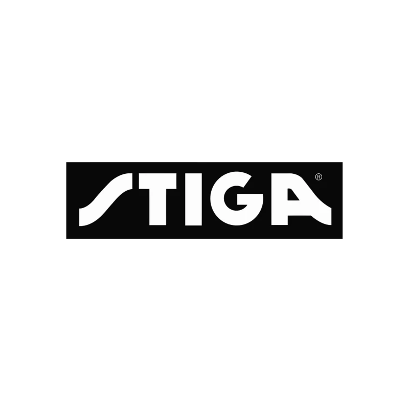 STIGA Sports Equipment Brand Logo in Black and White Tapestry