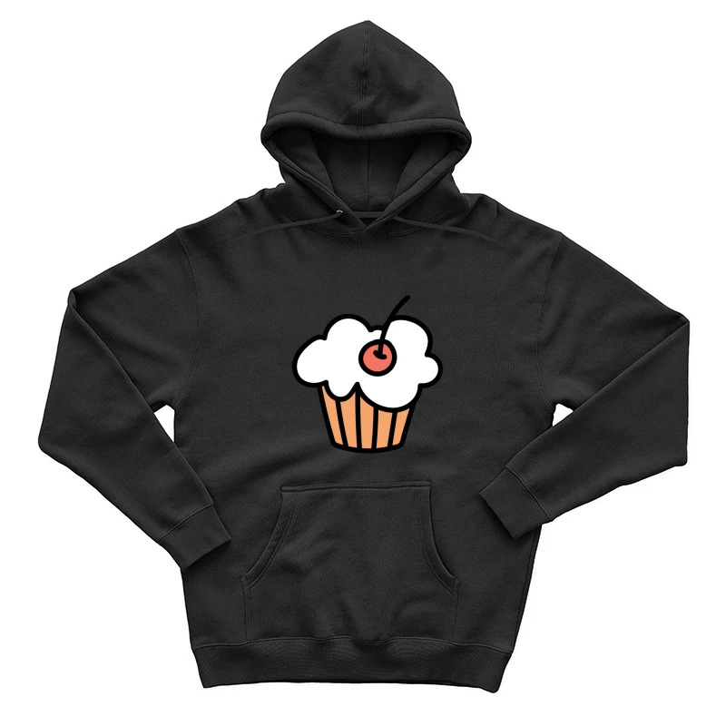 Cupcake avec Cerise Dessinée à la Main Homme Sweat à capuche