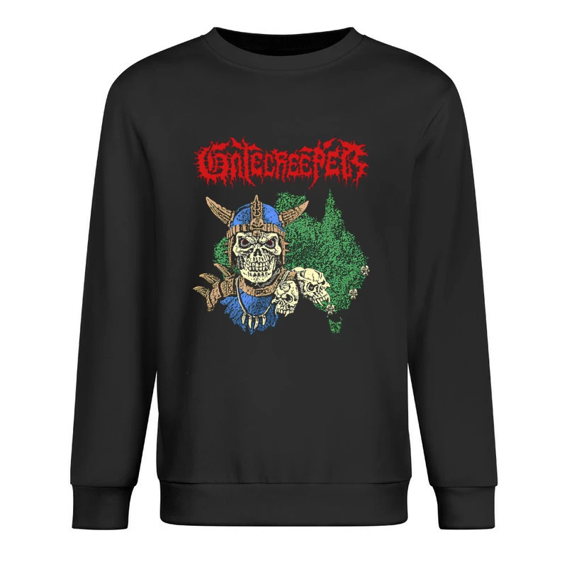 Gatecreeper Skull Spartan Male Pullover Sweatshirt