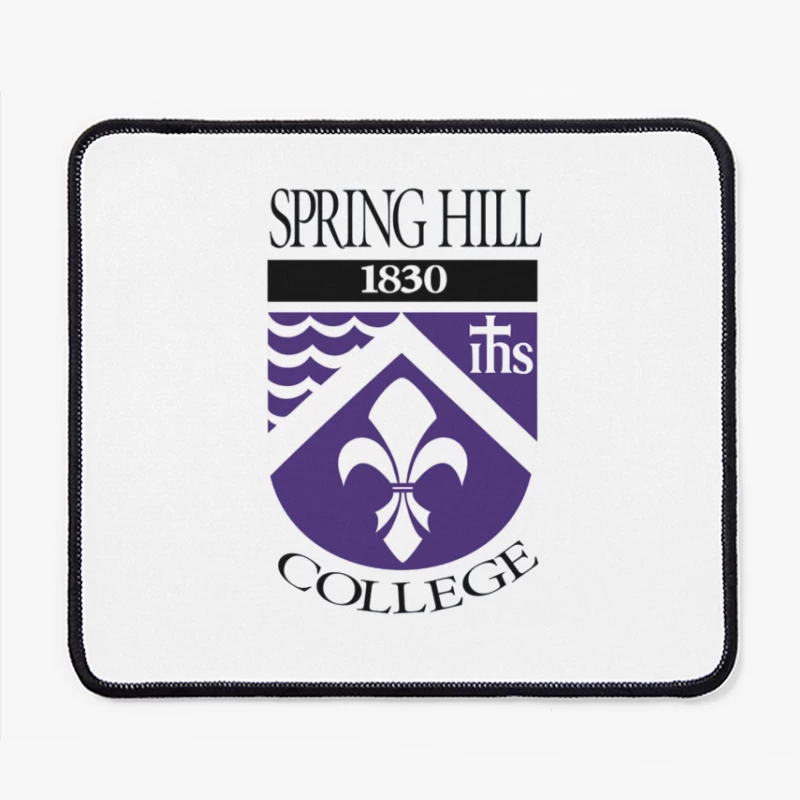 Spring Hill College Historic Shield Logo with Religious Symbolism (Est. 1830) Mouse Pad