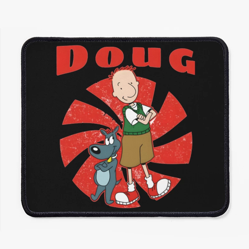 Doug and Porkchop: Classic Nickelodeon Cartoon Characters Mouse Pad