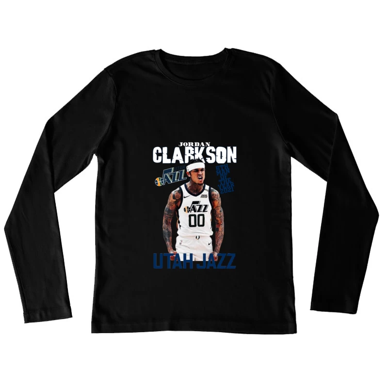 Jordan Clarkson of the Utah Jazz Female Long Sleeve T-Shirt