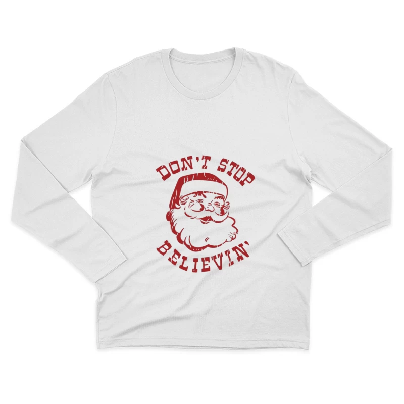 Père Noël Croyance Homme Manches Longues T-Shirt