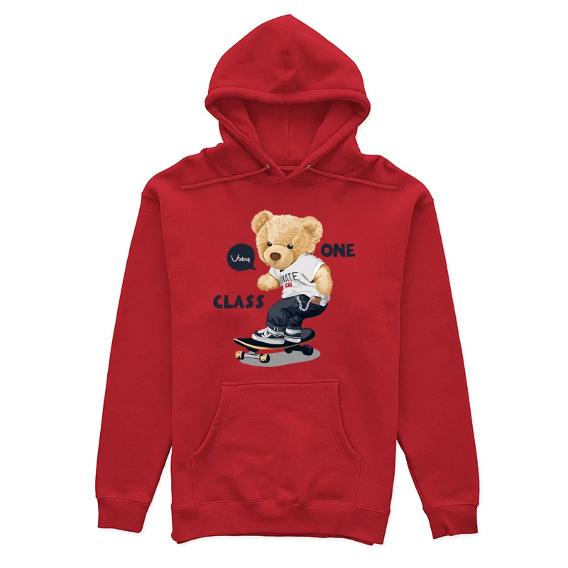 Skateboard fahrender Plüschteddy Damen Pullover Hoodie