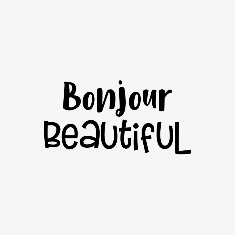 Bonjour Belle Typographie Femme Manches Longues T-Shirt
