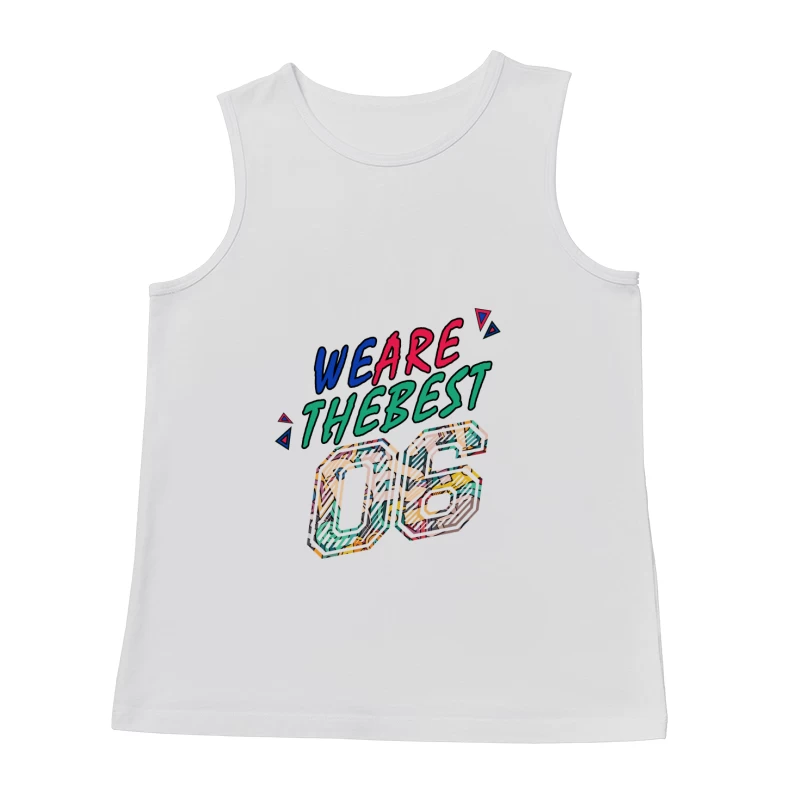 Kunstvolles Design mit Zahlen und Buchstaben Herren Tanktops
