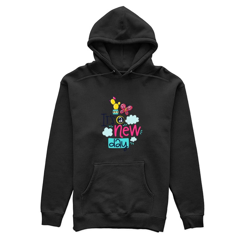 Un Nouveau Jour avec Cactus et Papillon Femme Sweat à capuche