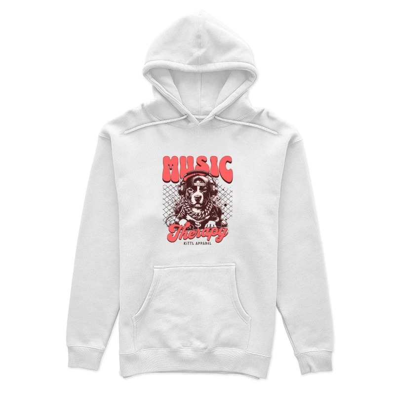 Design de chien avec écouteurs en thérapie musicale Femme Sweat à capuche
