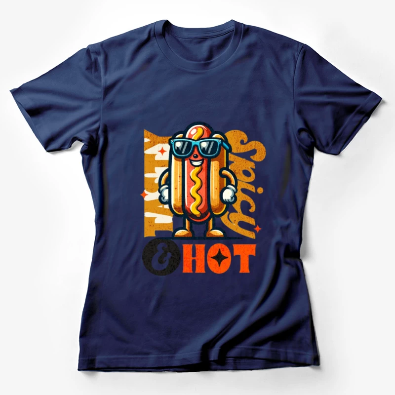 Graphique amusant de hot-dog épicé Femme T-Shirt