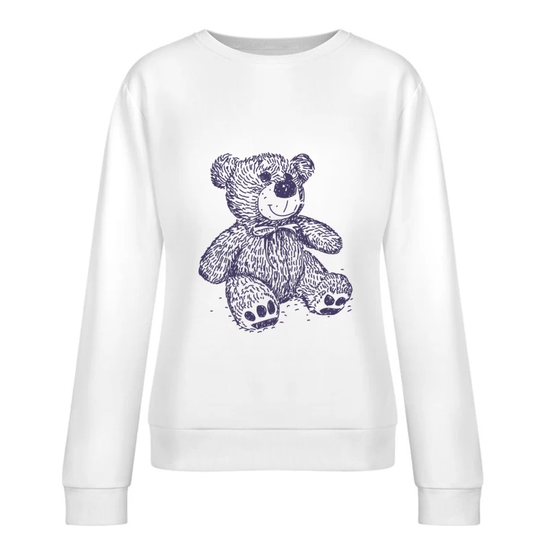 Niedlicher Teddy mit Schleife Damen Pullover Sweatshirt