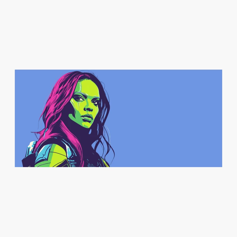 Vibrant Pop Art Portrait of a Woman with Neon Colors Coffee Mug