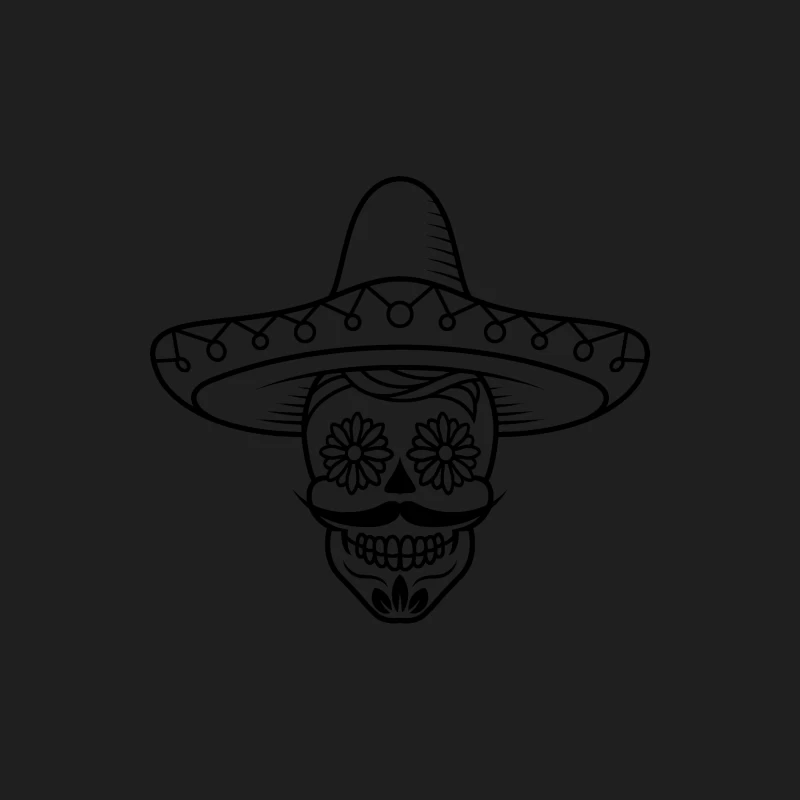 Crâne de sucre avec sombrero Homme Débardeur