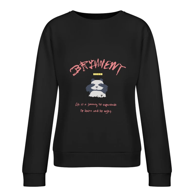 Pandas, Lebensweisheit, Freude Damen Pullover Sweatshirt