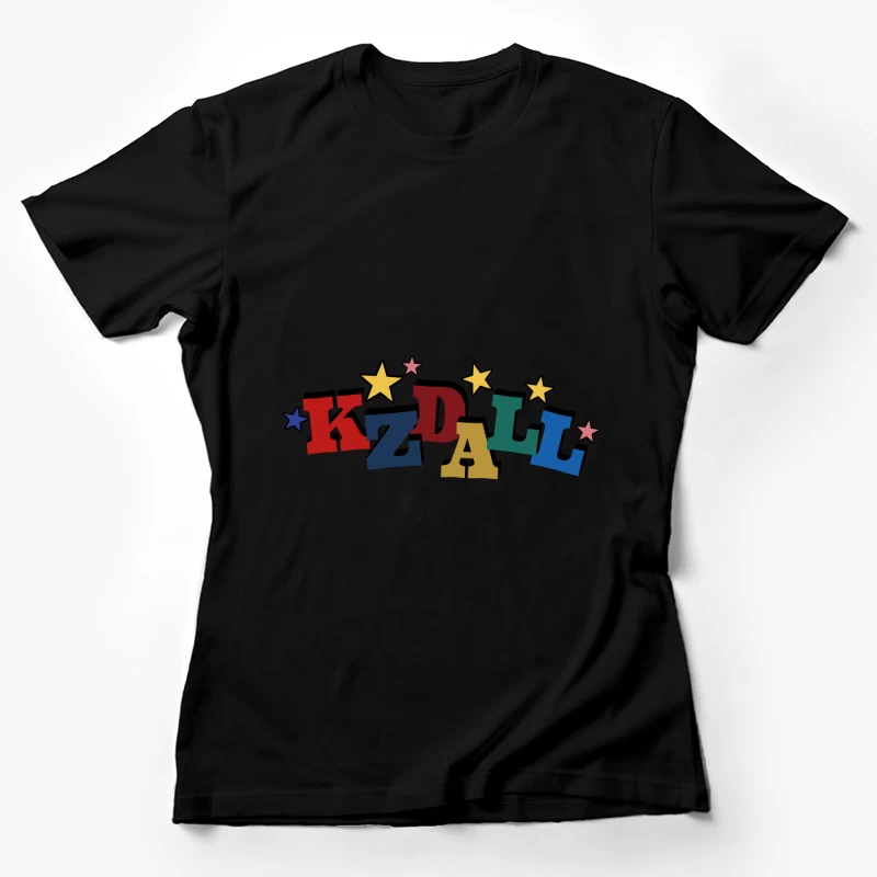 Bunter KZDAL-Text mit Sternen Damen T-Shirt
