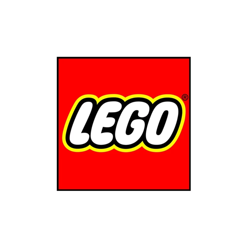 Classic LEGO Logo with Red Background and Yellow Border Mouse Pad