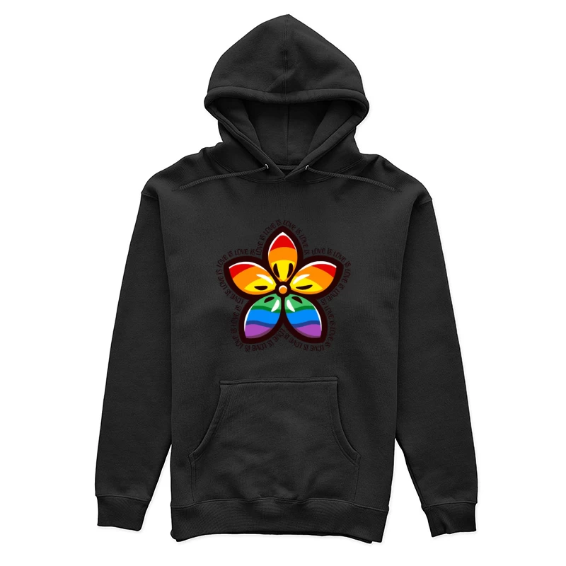 Blume mit Regenbogenfarben und Botschaft Damen Pullover Hoodie