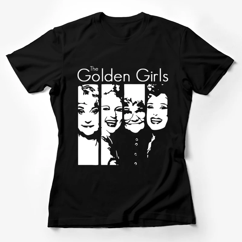 Minimalist Line Art of The Golden Girls TV Show Female T-Shirt