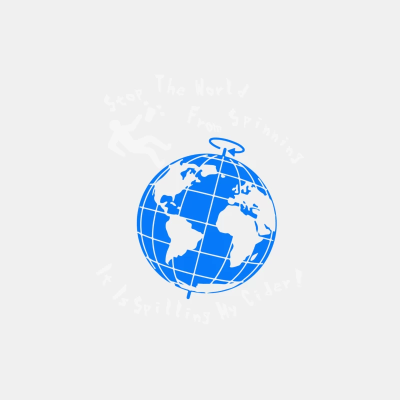 Blue Globe Illustration: World Map Graphic Design Male Tank Top