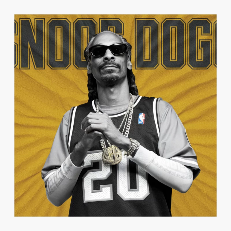Iconic Rapper in NBA Jersey with Bling 2 Pin