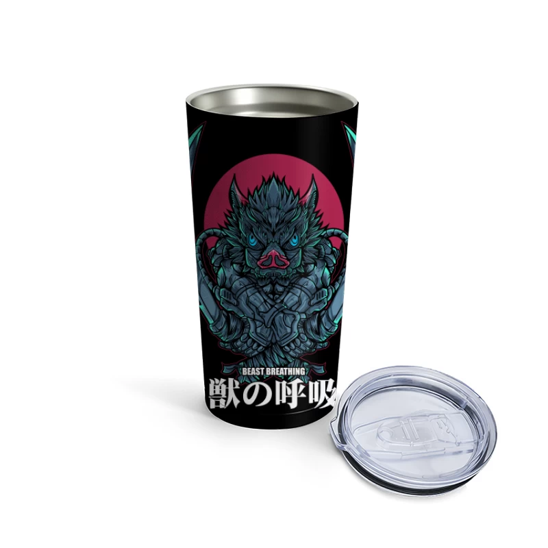 Beast Breathing Character Illustration Travel Mug