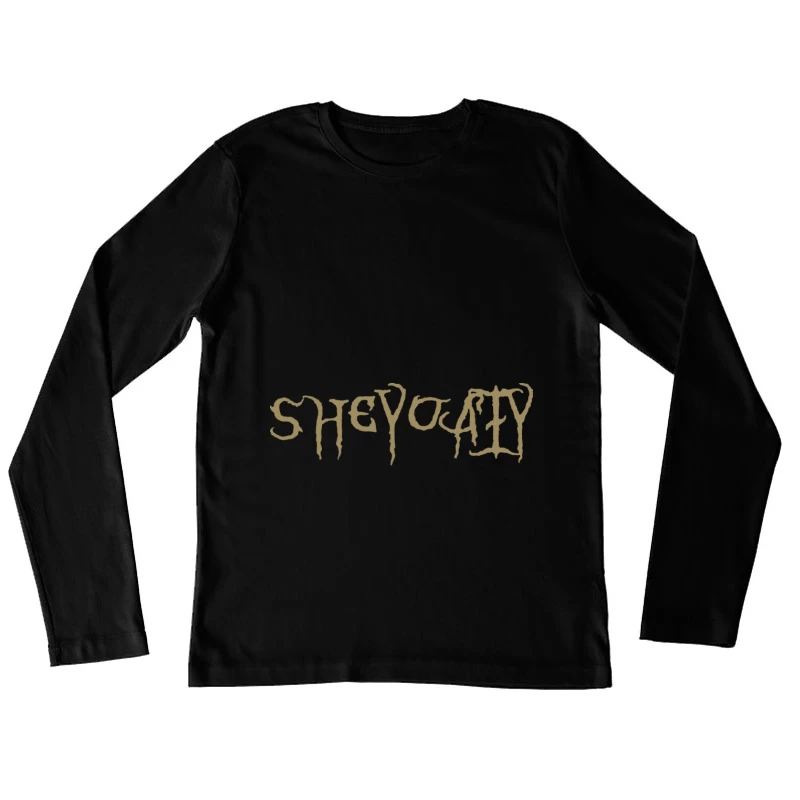 Mystisches Schriftzug Damen Langarm T-Shirt