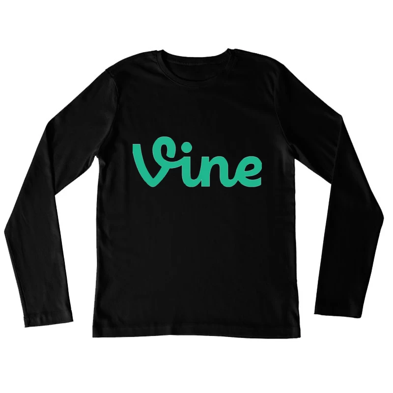 Vine Social Media Platform Green Logo Female Long Sleeve T-Shirt