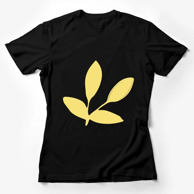 Silhouette de Feuille Minimaliste Femme T-Shirt