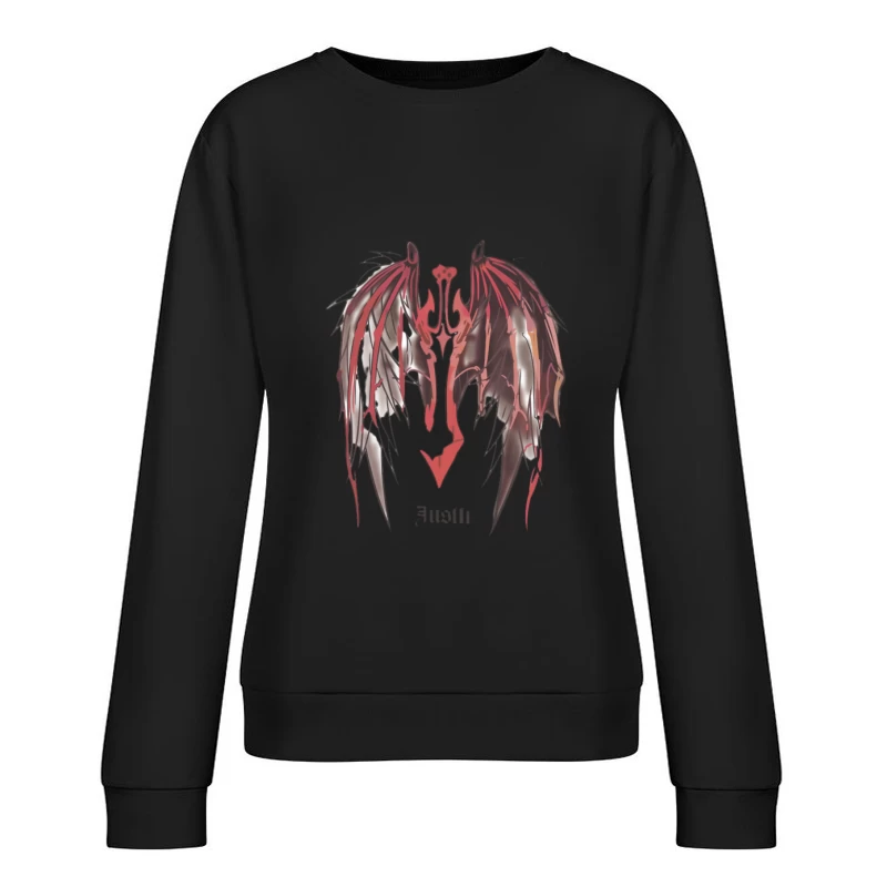 Design d'Emblème Ailes de Dragon Femme Sweat-shirt à enfiler
