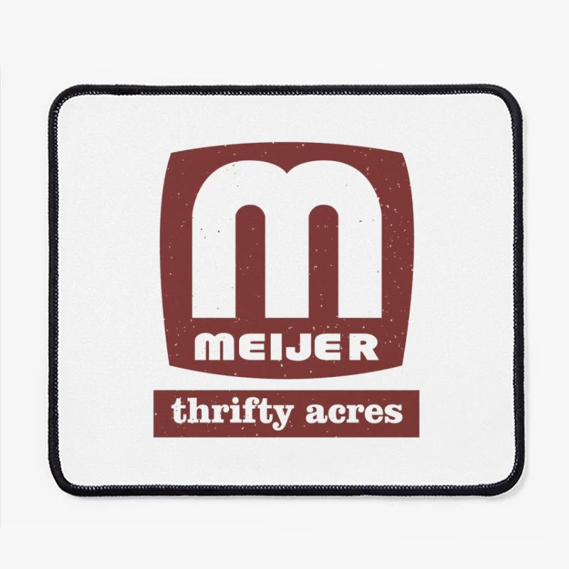 Vintage Meijer Thrifty Acres Retail Logo in Maroon Mouse Pad