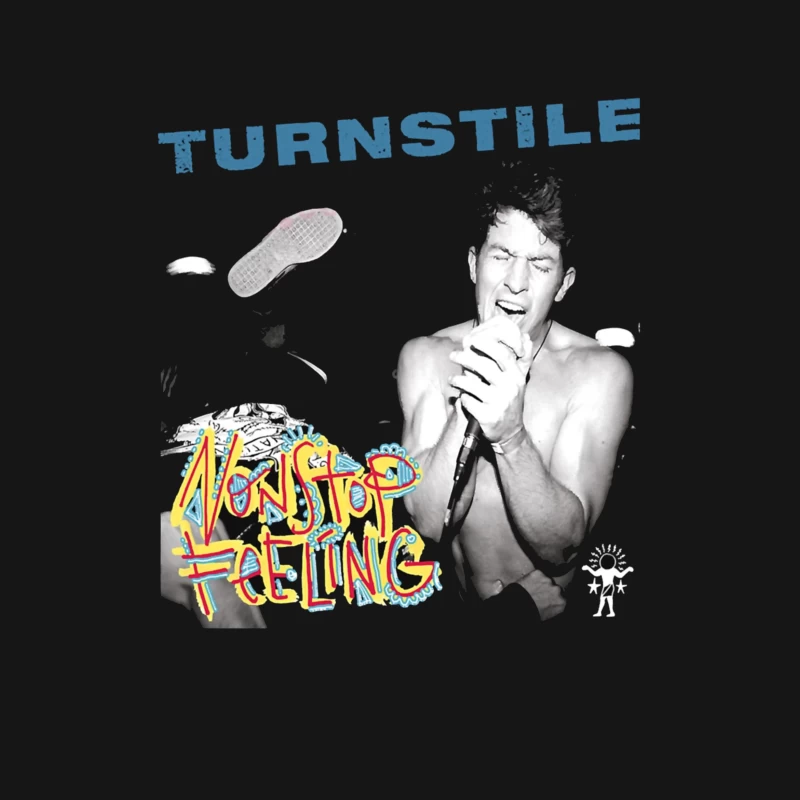 Turnstile: Nonstop Feeling Album Cover with Graffiti Art Male T-Shirt