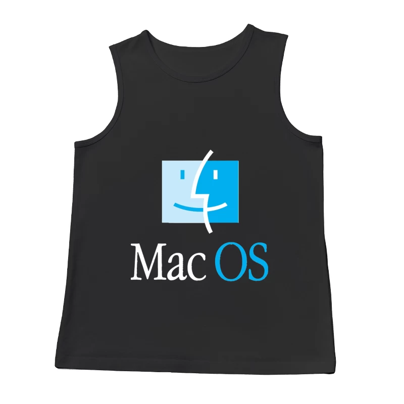 MacOS Operating System Logo in Blue and White Male Tank Top