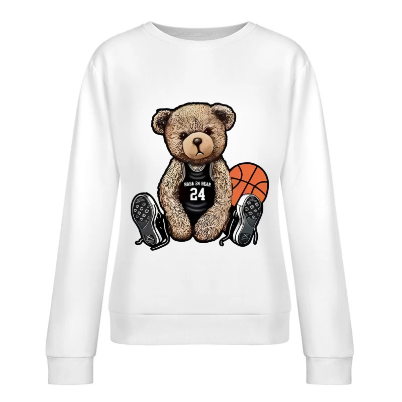 Basketball Teddy mit Trikot und Sneakers Damen Pullover Sweatshirt