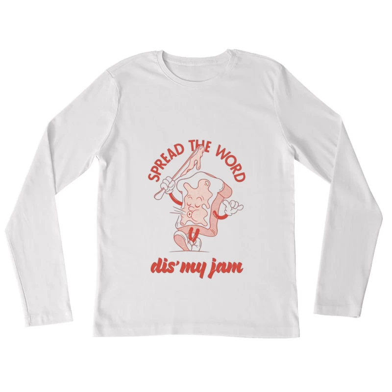 Personnage joyeux de tartine Femme Manches Longues T-Shirt