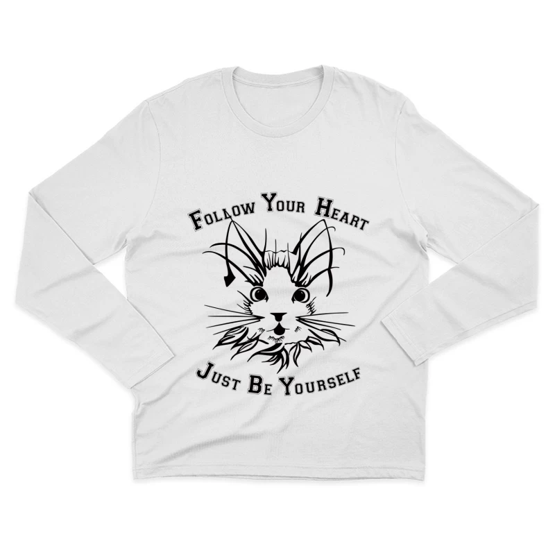 Folge deinem Herzen, sei du selbst - Katzenkunst Herren Langarm T-Shirt