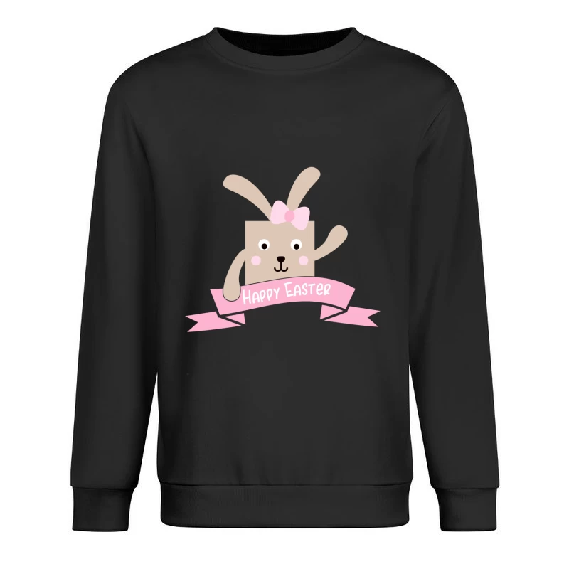 Lapin de Pâques avec Bannière Homme Sweat-shirt à enfiler
